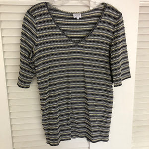 ARMANI COLLEZIONI v-neck striped t-shirt